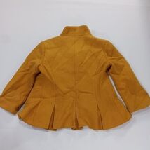Tabitha Women's Size 2 Wool Blend Terrace House Ruffle Blazer Jacket Mustard image 2