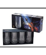 Cristal d&#39;Arques Longchamp 24% Lead Crystal Tumblers Hi-ball Glasses Set... - $74.25