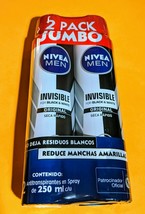 Nivea Men†Invisible F/Black&amp;white Antitranspirante Spray †2ct 250ml/ea†JUMBO - £14.98 GBP