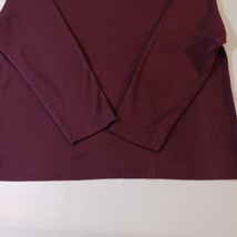 Claiborne Moisture Wicking V-Neck Men's Burgundy Long Sleeve Shirt Size XL  image 7