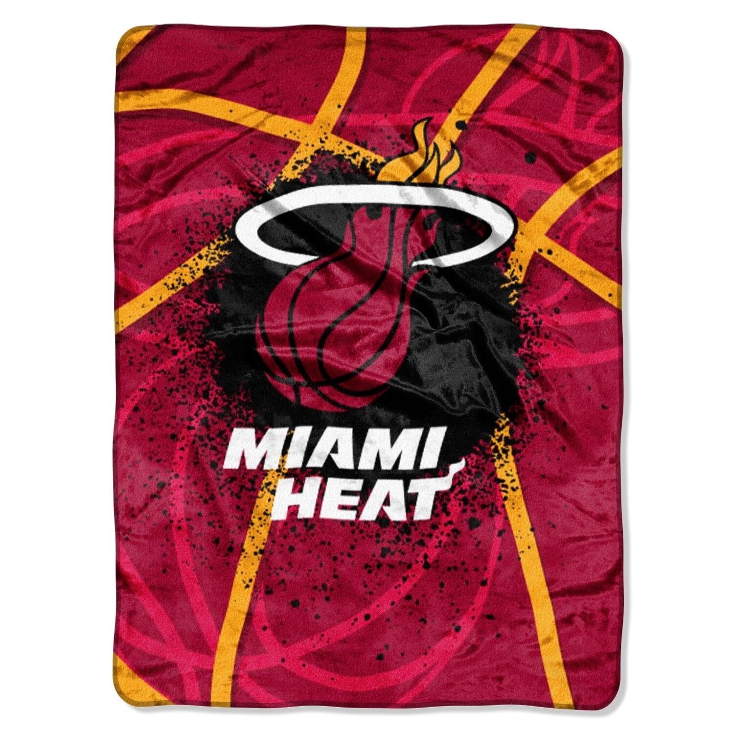 Primary image for HEAT MIAMI Basketball NBA Sports Team Soft Northwest Throw Blanket 60"x80" Apx.