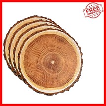 50 Pack Rustic Brown Wood Slice Disposable Place Mats - 13.5&quot; Round Charm - $36.85