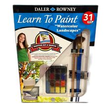 Daler Rowney Learn To Paint Watercolor Landscapes 31 Piece Gift Set With... - $9.50