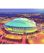 AT&amp;T Stadium Dallas Pop Color Wood Sign - $462.05 MXN+