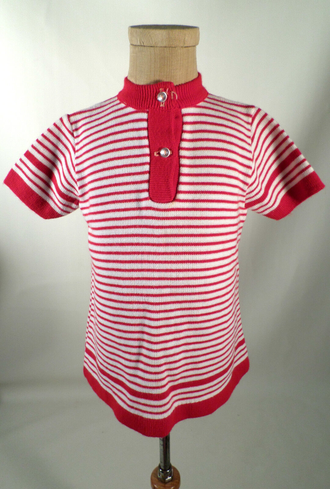 Primary image for CUTE! Vintage 1960s Mod Style Baby Saks Fifth Avenue Striped Sweater Shift Dress