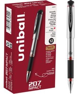 Uni-Ball Signo 207 Impact Stick Gel Pen, 12 Red Pens, 1Point 0Mm Bold Po... - $700.31 MXN