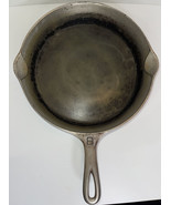 Vintage Erie PA Griswold Cast Iron Skillet No 8 704 A W/ Double Pour Spouts - £66.17 GBP