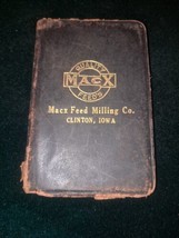 Mack Quality Feeds Notebook Pocket Ledger 1928 / 1929 Hog Cattle Pigs Clinton Ia - £25.73 GBP