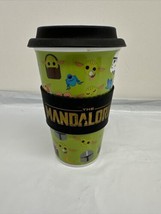 Star Wars Baby Yoda Mandalorian Ceramic Travel Mug Lid Tumbler Cup Galerie Lucas - £11.36 GBP