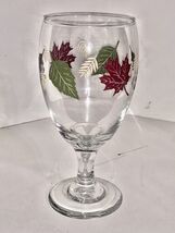 Vintage Libbey Autumn Fall Leaves Water Wine Glasses 7” Tall Goblets Set... - $28.47