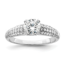 Brilliant Embers Silver  53 Stone Micro Pav CZ Ring QMP245 - $1,524.20 MXN