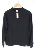 NWT Thirdlove S Black Weekend Terry Crew Neck Sweatshirt - £21.29 GBP