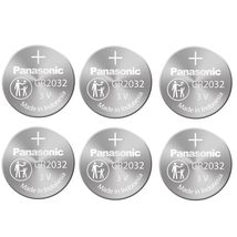 (6pcs) PANASONIC Cr2032 3v Lithium Coin Cell Battery for Misfit Shine Sh0az Pers - £5.96 GBP