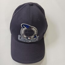 Vtg New Era 2001 World Series Champions Mens Gray Hat Cap Back Strap With Buckle image 8