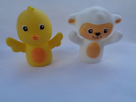 2 Prestige Toy Corp Finger Puppets Yellow Chick White Lamb - £1.38 GBP