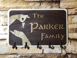 customized key holder for wall. Personalized wall Key holder. Family key... - £45.56 GBP