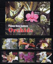 ZAYIX - Papua New Guinea 1118-1124 MNH Flowers Orchids   070922SM15 - £15.55 GBP