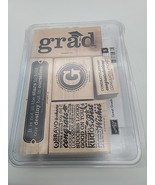 StampIn&#39; Up! GREAT GRADS Set Of 5 Wood Mount Stamps Used - €12,83 EUR