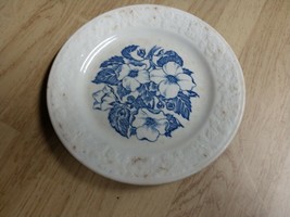 5 Vintage Wild Rose Usa Blue &amp; White Plate Saucer Bowl, 1 6.5&quot; Dish, &amp; 2 Cups - £8.13 GBP