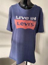 Rare Levis Strauss Live in Levis Graphic Stressed Large Dark Gray - £27.14 GBP