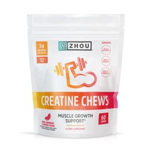 10/26 ZHOU Nutrition Creatine Monohydrate Chewables 5g for Men &amp; Women, ... - $19.06