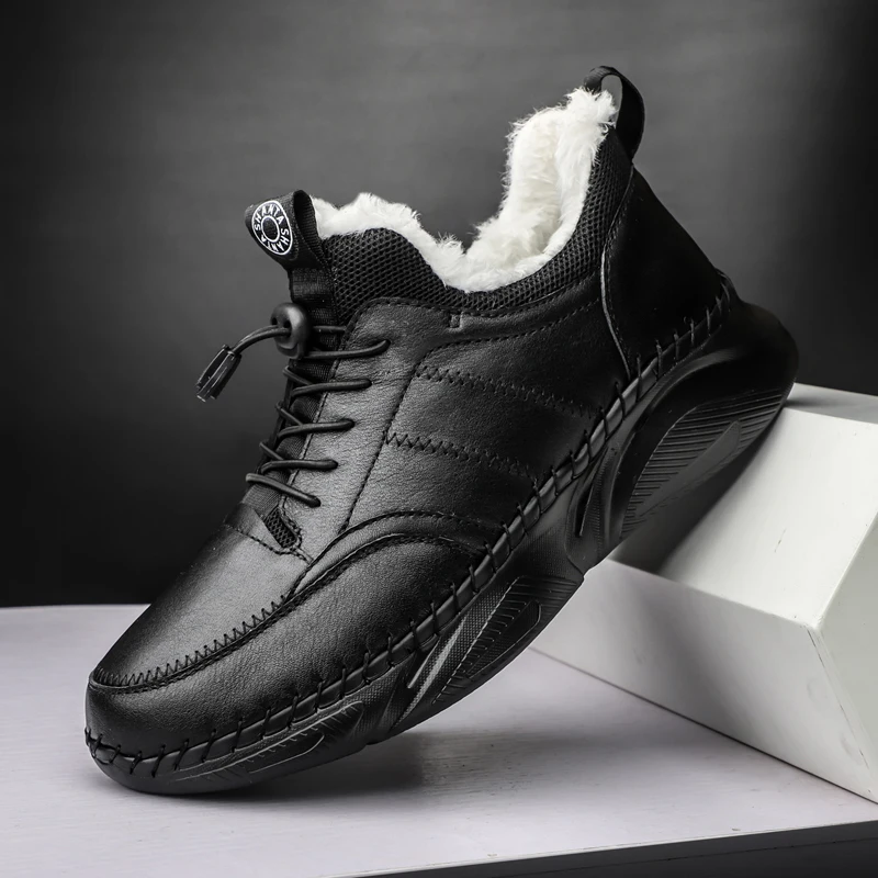 Men Shoes Genuine Leather Casual Ankle Boots Fashion Lightweight Outdoor Footwea - £53.96 GBP