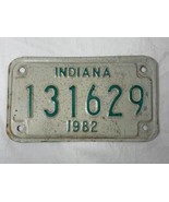 1982 Indiana Motorcycle License plate 131629 White Green - $9.90