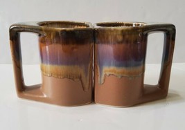Rodolfo Padilla Mexico Glazed Dripware Stoneware Stacking Coffee Mugs Se... - £59.52 GBP