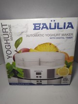 Baulia YM805 Auto Yogurt Maker 7 Glass Jars &amp; Lids 6oz Each Silver NEW O... - $731.94 MXN