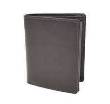 DR417 Men&#39;s Soft Leather Small Bifold Wallet Brown - £24.32 GBP