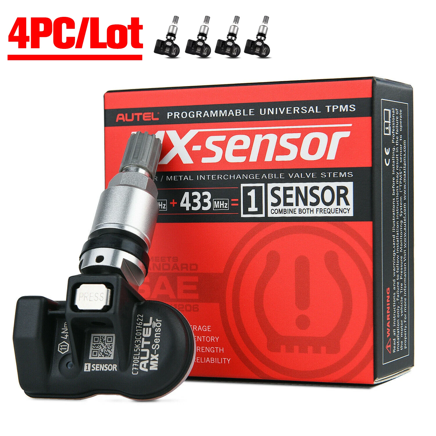 Autel MX Sensor 315MHZ 43HZ 2In1 TPMS Tire Repair Tool Auto Accessory Tyre Press - £175.84 GBP