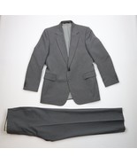 Vintage 70s Streetwear Mens 42L 2 Piece Pinstriped Suit Wedding USA Pant... - $230.11 CAD