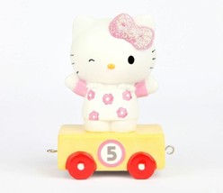 Precious Moments Sanrio Hello Kitty Age 5 Birthday Train Porcelaine Figurine NIB - $25.00