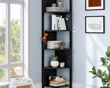6-Tier Corner Shelf, 68.8&quot; Tall Modern Free Standing Zigzag Corner Books... - $132.99