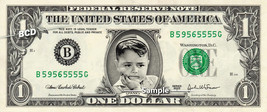 Spanky on a REAL Dollar Bill Little Rascals Cash Money Collectible Memorabilia C - £6.93 GBP