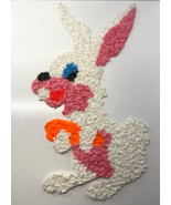 Vintage Melted Plastic Popcorn Easter Rabbit Holiday Door Wall Decor 21 in - $54.14 CAD