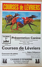 Races Of Greyhounds - Original Poster - B.Bosse- Circa 1950 - $154.60