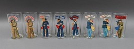 WWII Homefront Military Peek A Boo Pin Up Risqué Girlie Barware Glasses ... - $399.99