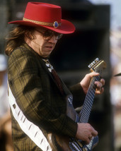 Stevie Ray Vaughan in profile playing concert 11x14 Photo - £11.78 GBP