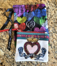 Brighton In Love We Trust Small Canvas Pouch- Heart Crown Artist Tom Clancy - $10.99