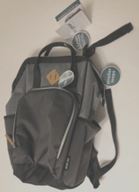 Baby Boom Backpack New Diaper 9 Pockets Bag Shoulder Strap Gray Black Tags - $19.79