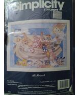 Noahs Ark All Aboard Simplicity Stamped Stitchery Kit  05045 Rieva Lipse... - $399.35 MXN