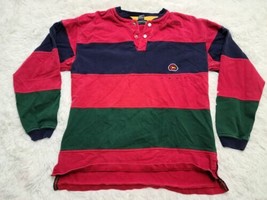 VTG Colours By Alexander Julian Color Block Striped Rugby Collarless 90’... - $12.96