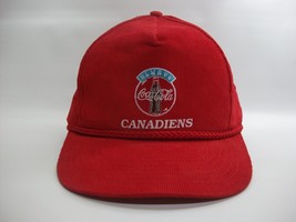 Always Coca Cola Canadiens Hat Vintage Red Corduroy Snapback Baseball Cap - £15.62 GBP