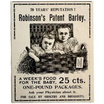 Robinson&#39;s Patent Barley 1897 Advertisement Victorian Baby Infant Food ADBN1LLL - £7.47 GBP