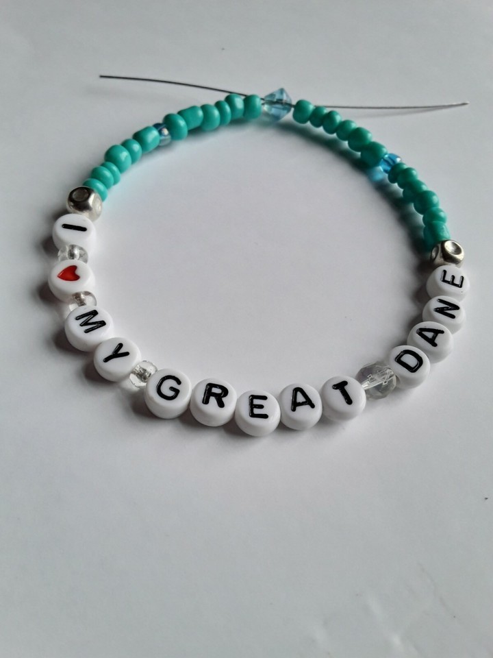 I love my Great Dane Dog Handmade Bracelet - $0.99