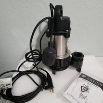 1HP Submersible Sewage Effluent Pump 5600GPH, Stainless Steel &amp; Cast Iro... - $129.95