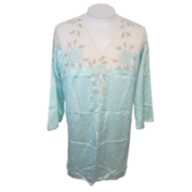 Oscar de la Renta for Swirl vintage negligee top satin &amp; lace large seaf... - $29.69