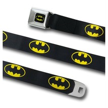 Batman Symbol Webbed Seatbelt Belt Black - £24.22 GBP
