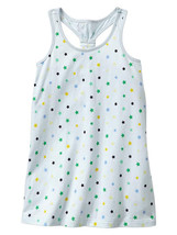 New Gap Kids Girl Star Print Baby Blue Sleeveless Cotton Knotted Dress Sz 2 2T - £16.01 GBP